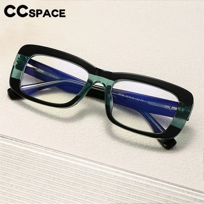 R57615 Square Retro Anti Blue Light Glasses Frame Casual Spring Hinge Optical Presbyopia Eyeglasses Customizable Prescription