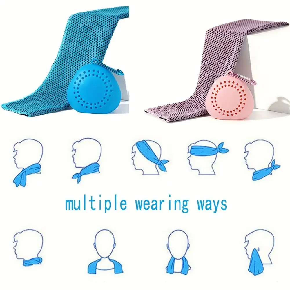 Durable Polyester Cooling Towel Quick Dry Microfiber Cold Towel Silica Gel Absorbent Fitness Towel Fitness Training