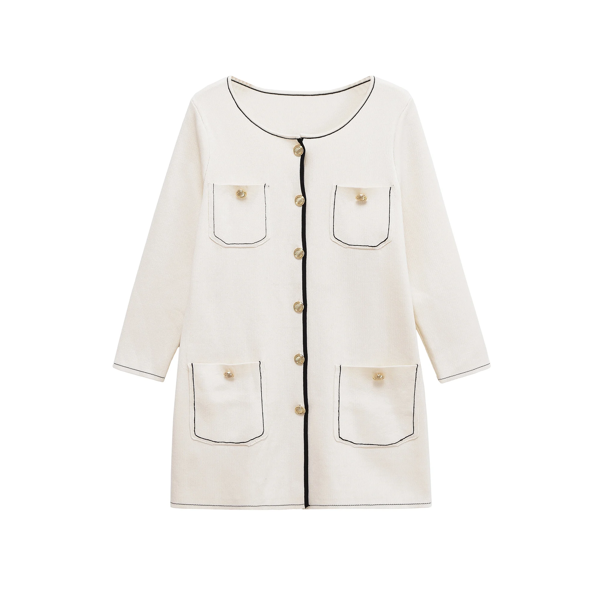 

Женский вязаный кардиган свободного кроя, вязаный базовый слой, цветной топ для весенней и осенней верхней одежды