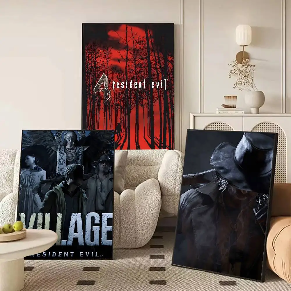 Resident-Evil 8 Village Game Poster Art With Prints Home bedroom living room decoration gift
