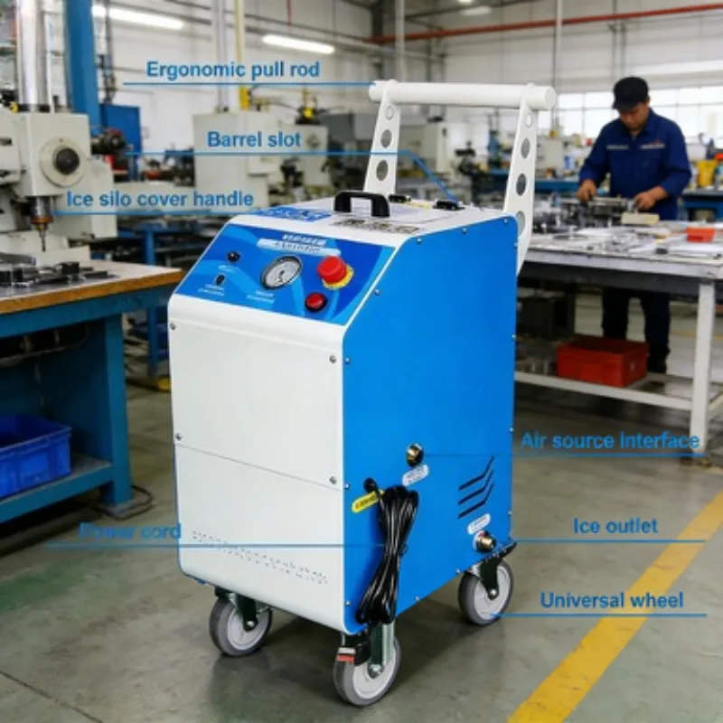 

Dry Ice Blasting Kit Complete Industrial Dry Ice Cleaner with Nozzles for Car Detailing Surface Cleaning