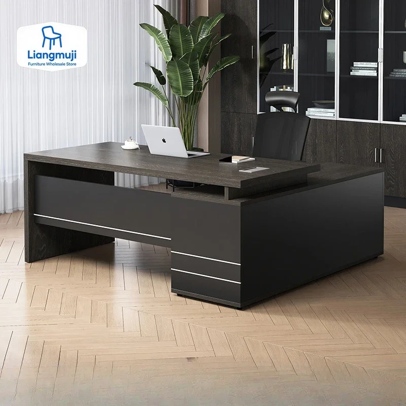 

Minimalist Office Computer Table Organizer Modern Large Wooden Study Desks Storage Executive Luxury Ufficio Postmodern Furniture