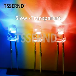 50pcs F5 5mm Fast / Slow RGB Flash Red Green Blue Rainbow Multi Color Flashing Light Emitting Diode Round LED Full Color DIY