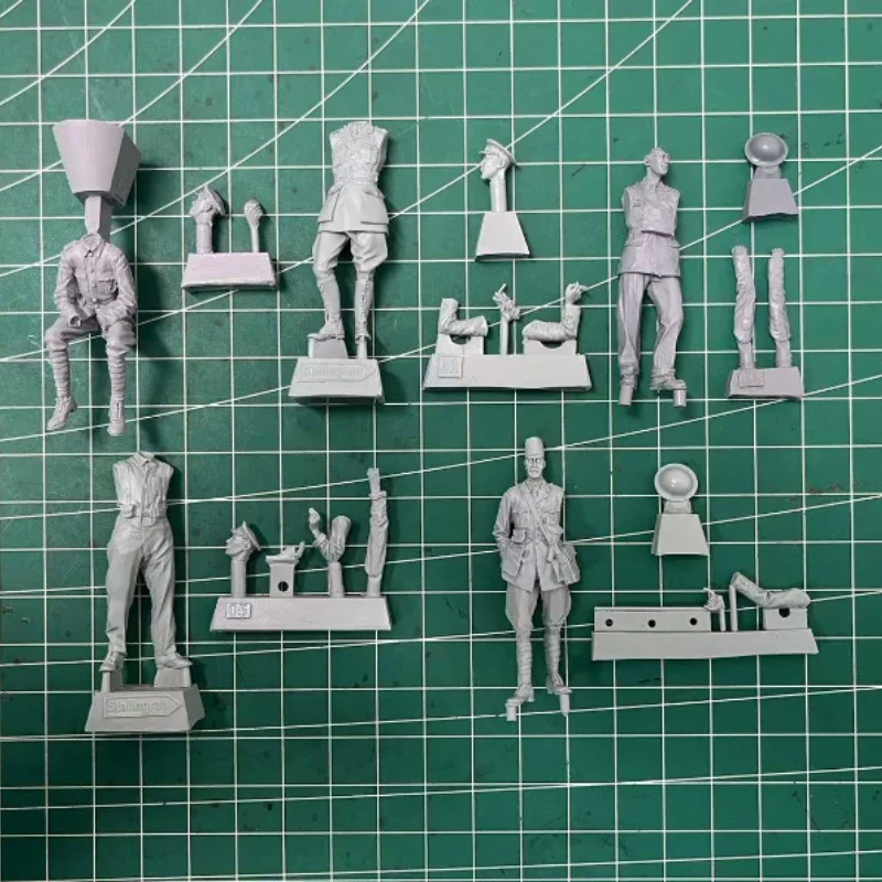송진 피규어 조립 모델 키트, WWI 영국 탱크 군단 (빅 세트-5 피규어) 미니어처 장난감, 미조립 및 미도색, 1/35 체중계