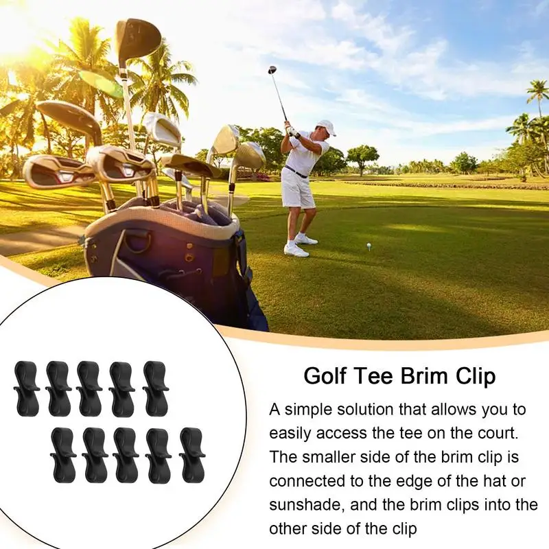 

10 шт., зажимы для шапки и мяча для гольфа