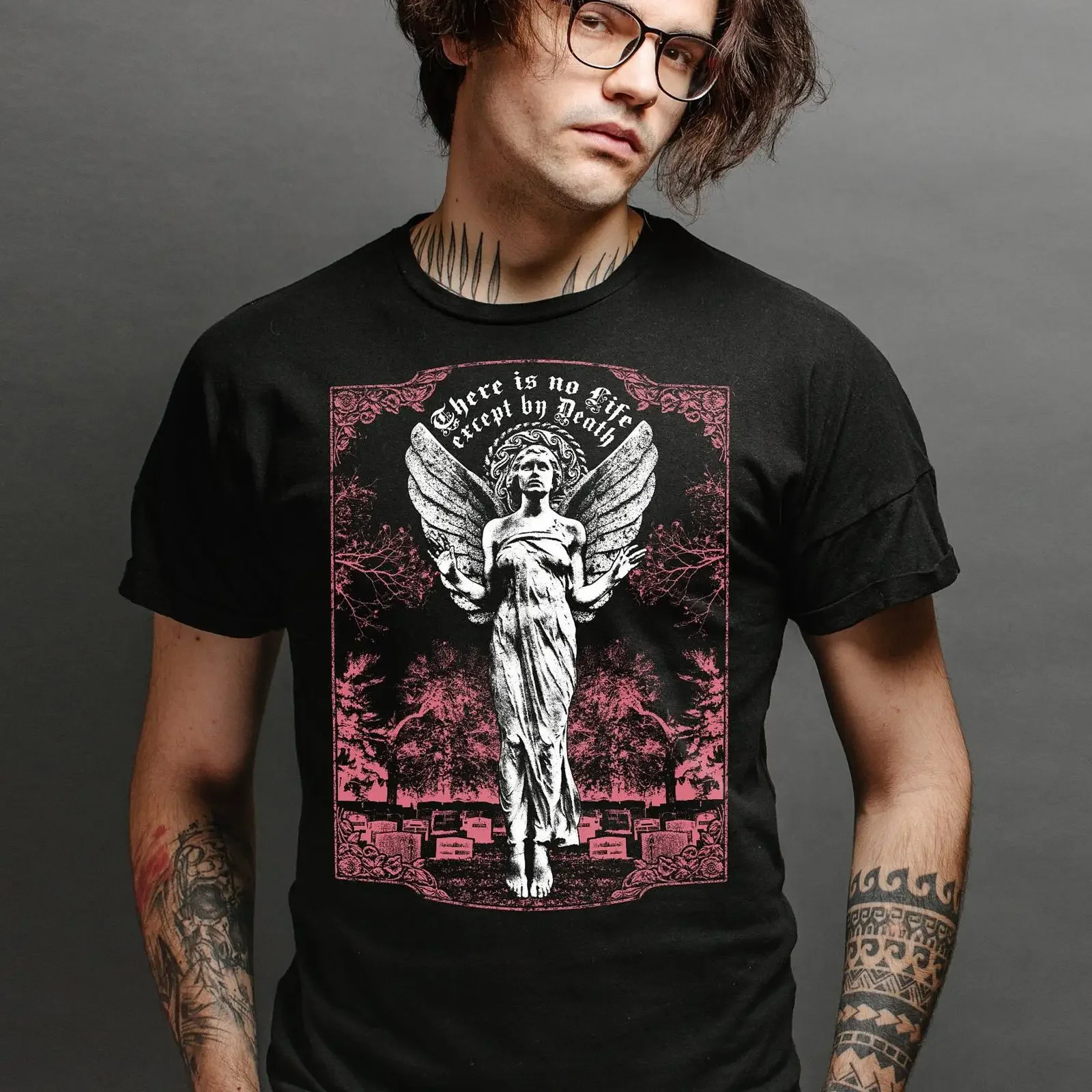 Witchy Goth Aesthetic T Shirt Alt Gothic Clothing for Men and Women Memento Mori s vintage Washed Comfortable graphic
