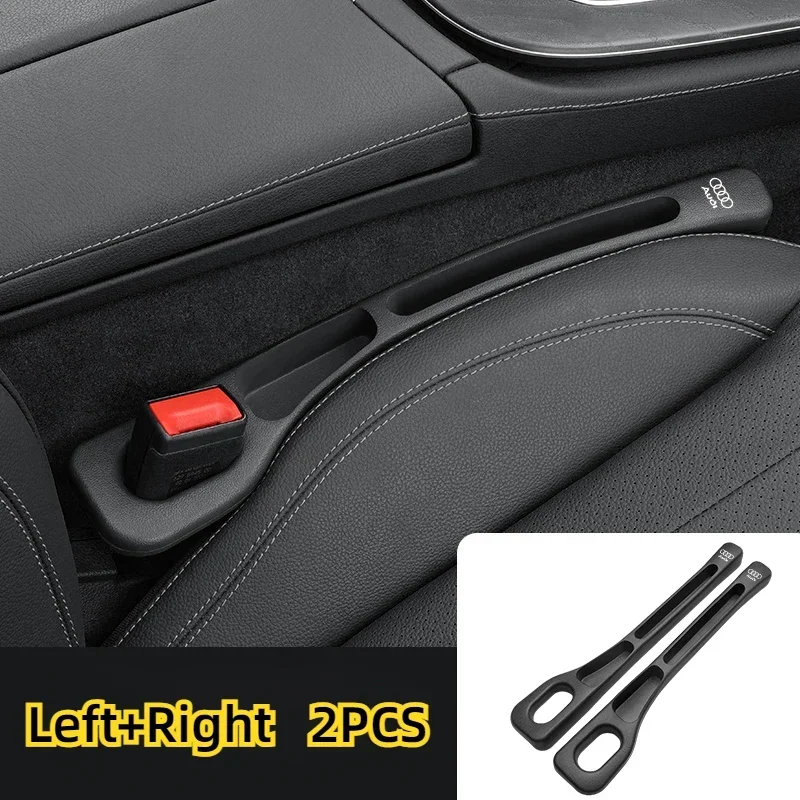 2PCS Car Seat Gap Anti-leak Stopper Strip Storage Organizer For Audi A3 A4 B8 8P 8V A6 C7 A5 Q5 B7 B6 B9 SLINE RS Q3 Q7 S3 S4 S6