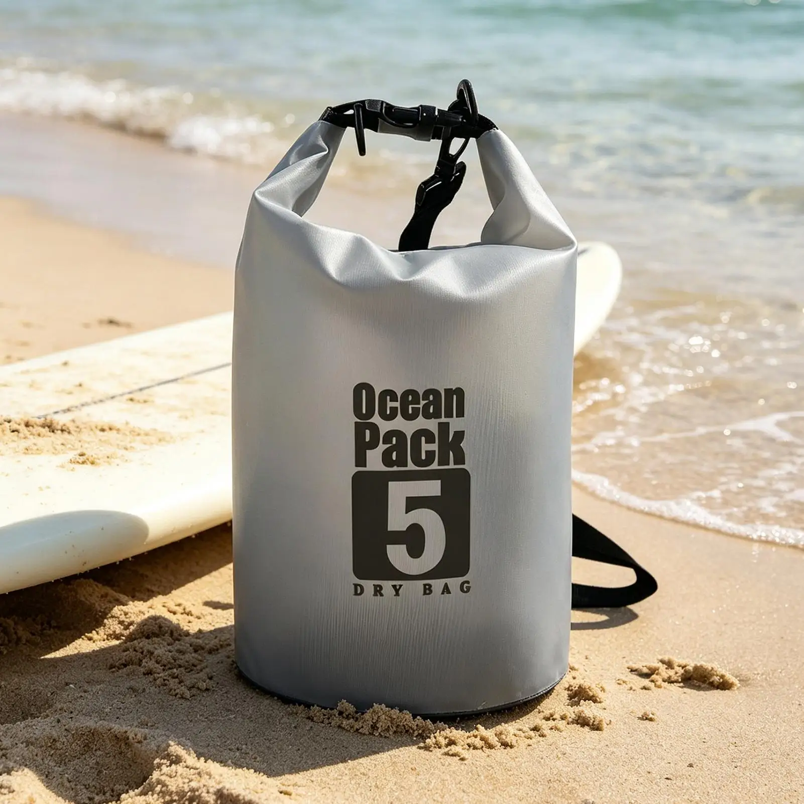 Waterproof PVC Dry Bag Lightweight Roll Top 5L/10L Outdoor Sport Storage Bag for Kayaking Boating Fishing Swimming Storage Bag