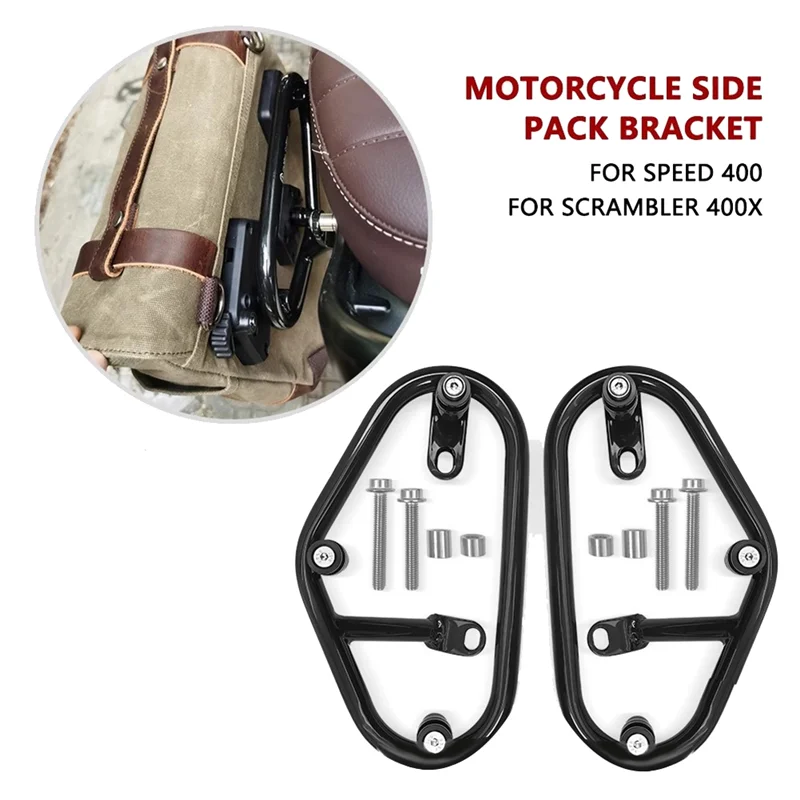 

Motorcycle Saddlebag Bag Support Holder Side Luggage Rack For Scrambler 400 X Speed 400 2024-2025
