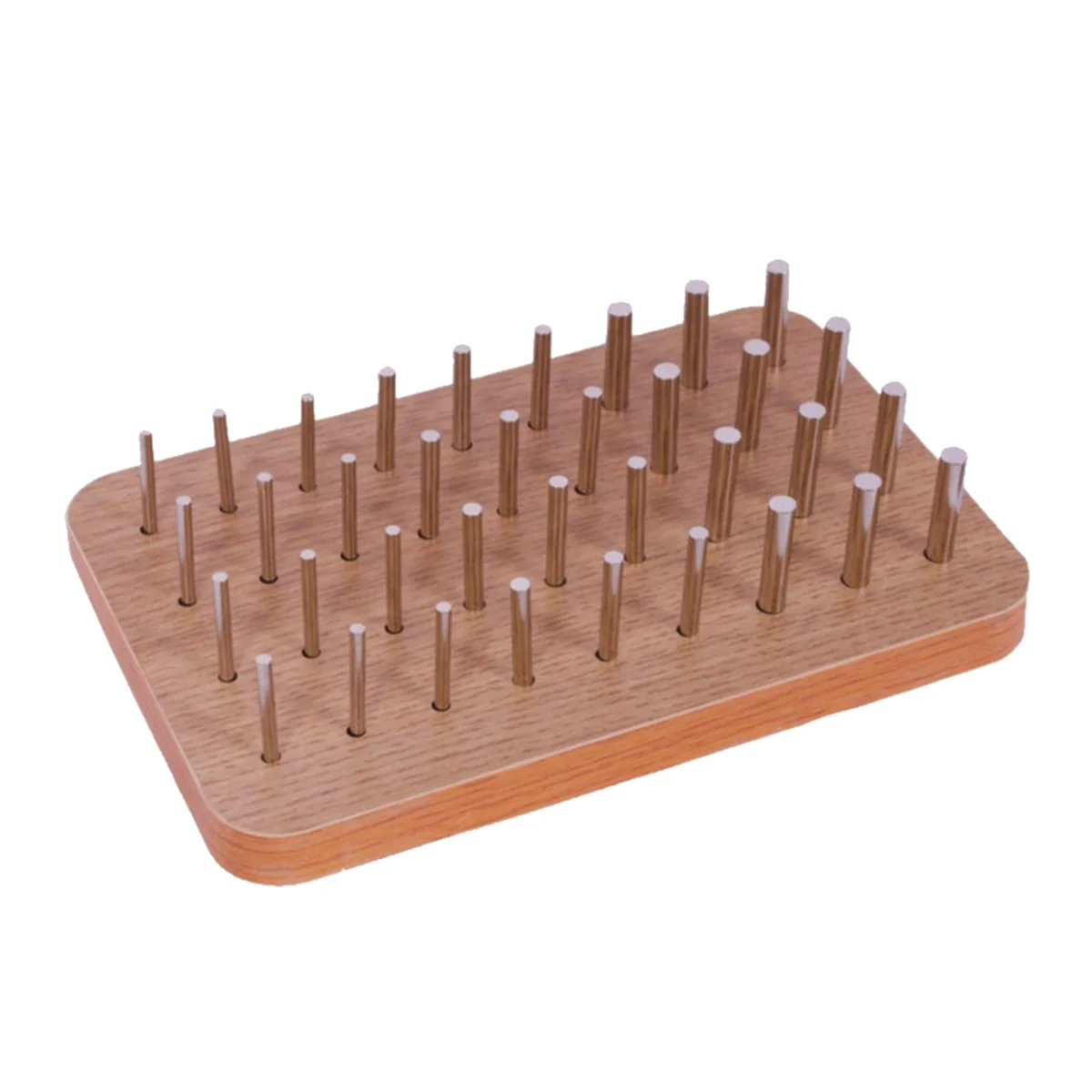 36-Hole Wooden Pegboards for Finger Dexterity, Hand Rehabilitation Board with 4mm/6mm/8mm Pegs, Hand Therapy Peg Board