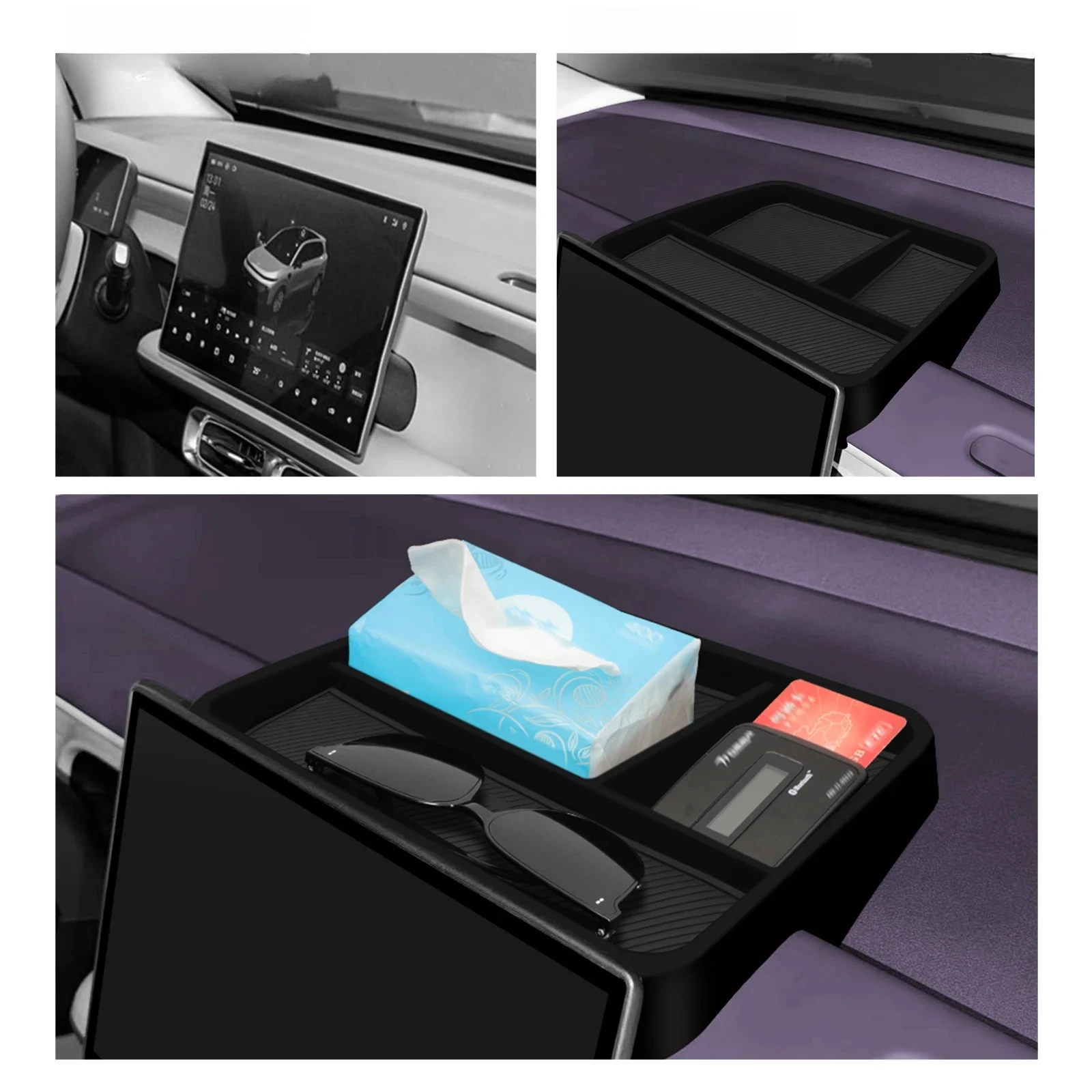 

Для Leapmotor B10 2025 2026: Центральный экран управления, задний отсек для хранения, аксессуары для интерьера автомобиля, лоток для хранения на приборной панели, АБС-пластик