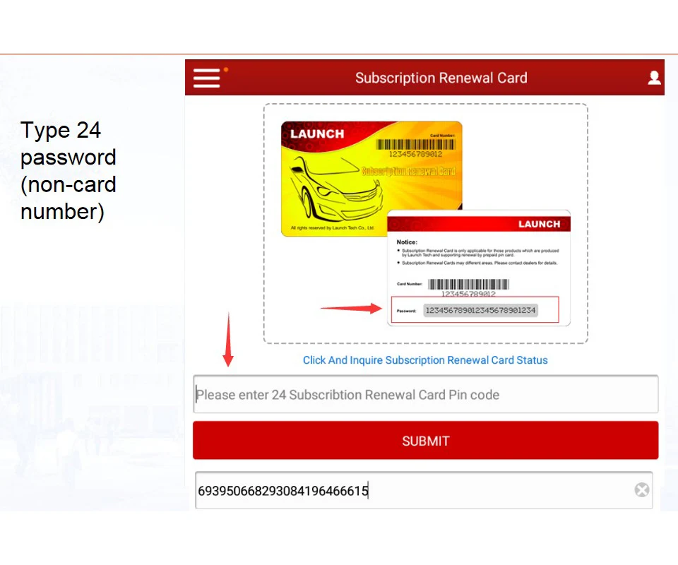 LAUNCH Original Renewal Pin Card for PAD V, PAD III, PAD VII – Software Update with 1-Year and 2-Year Support