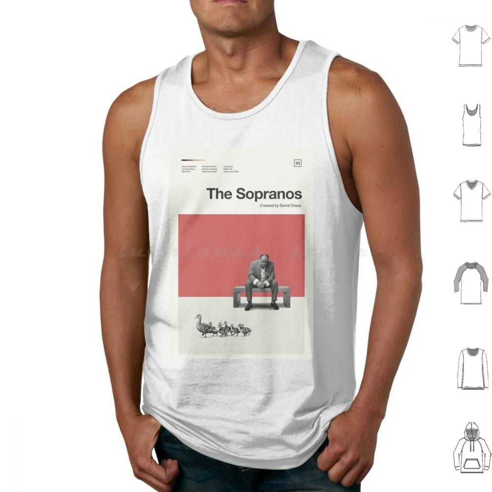 The Sopranos Minimalist Tank Tops Print Cotton The Sopranos Sopranos Tony Soprano Mafia Italian Tony Christopher Moltisanti
