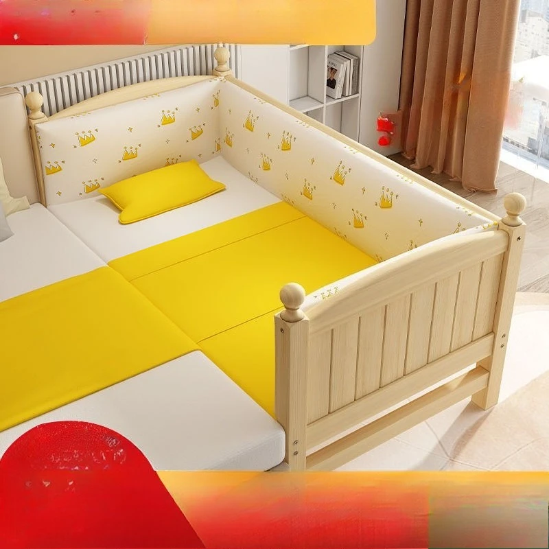 

Customized bed crib baby splicing children's bedside widening thickened rough flange splicing queen bed single bed