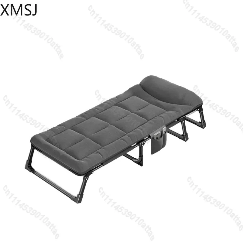 Folding Single Bed Portable Adult Nap Rest Bed Simple Lunch Break Escort Camp Recliner For Home Office Daily Use Furniture Unit