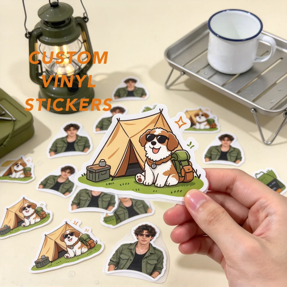 Waterproof Vinyl Self-Adhesive Stickers , Custom Your Logo &Text, Personalized Die Cut Labels for  Laptop and Gift Wrapping