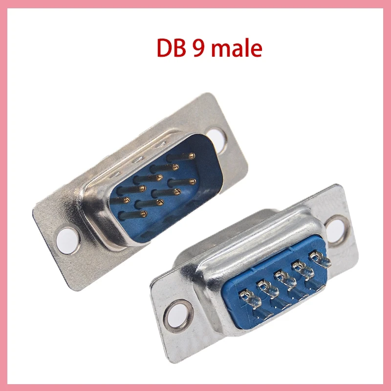 2pcs DB Wire Type Blue Adhesive Male/female DB9/15/25/37 Simple Serial Port Connector D-sub Plug RS232 Socket B6