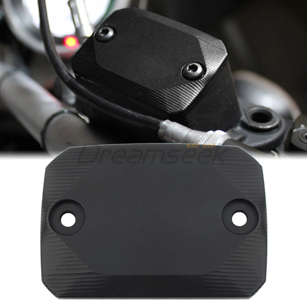 Motorcycle Front Master Cylinder Brake Reservoir Cover for Ducati Scrambler Sixty2 Multistrada 2015-2020 Black Cylinder Cap CNC