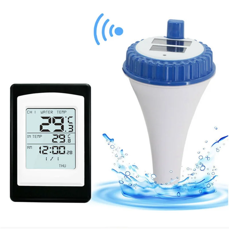 

Y49A-Wireless Solar Pool Thermometer Wireless Floating Indoor And Outdoor Thermometer