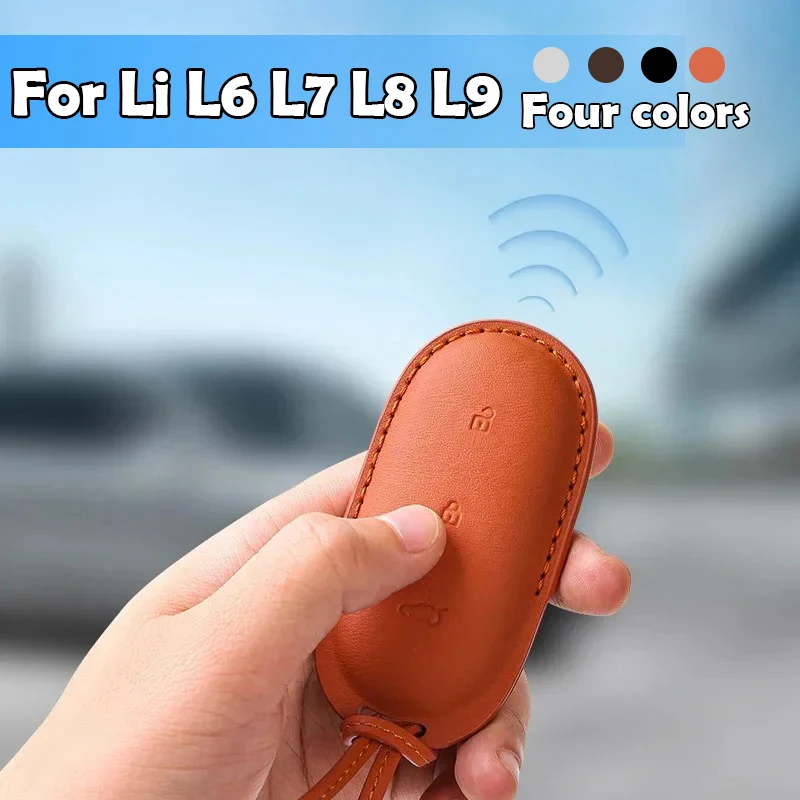 

Leather Car Key Case Shell Keychain for Lixiang L9 L8 L7 L6 2024 Key Case Cover for LI Leading Ideal L6 L7 L8 L9 2022 2023 2024