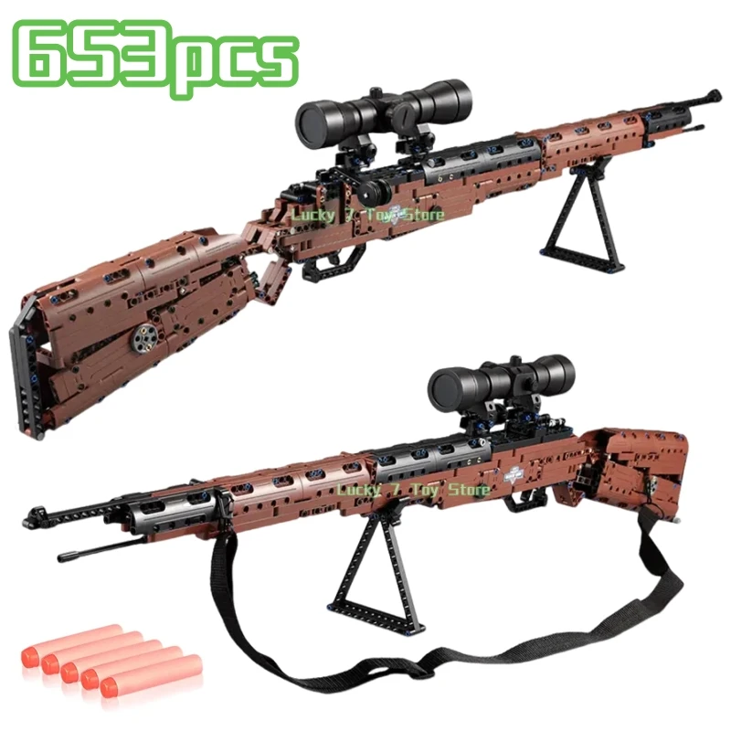 Technical SWAT Military WW2 Weapon 98K Sniper Gun Sighting Telescope Models Building Blocks GUN Blocks Toys Christmas Gifts