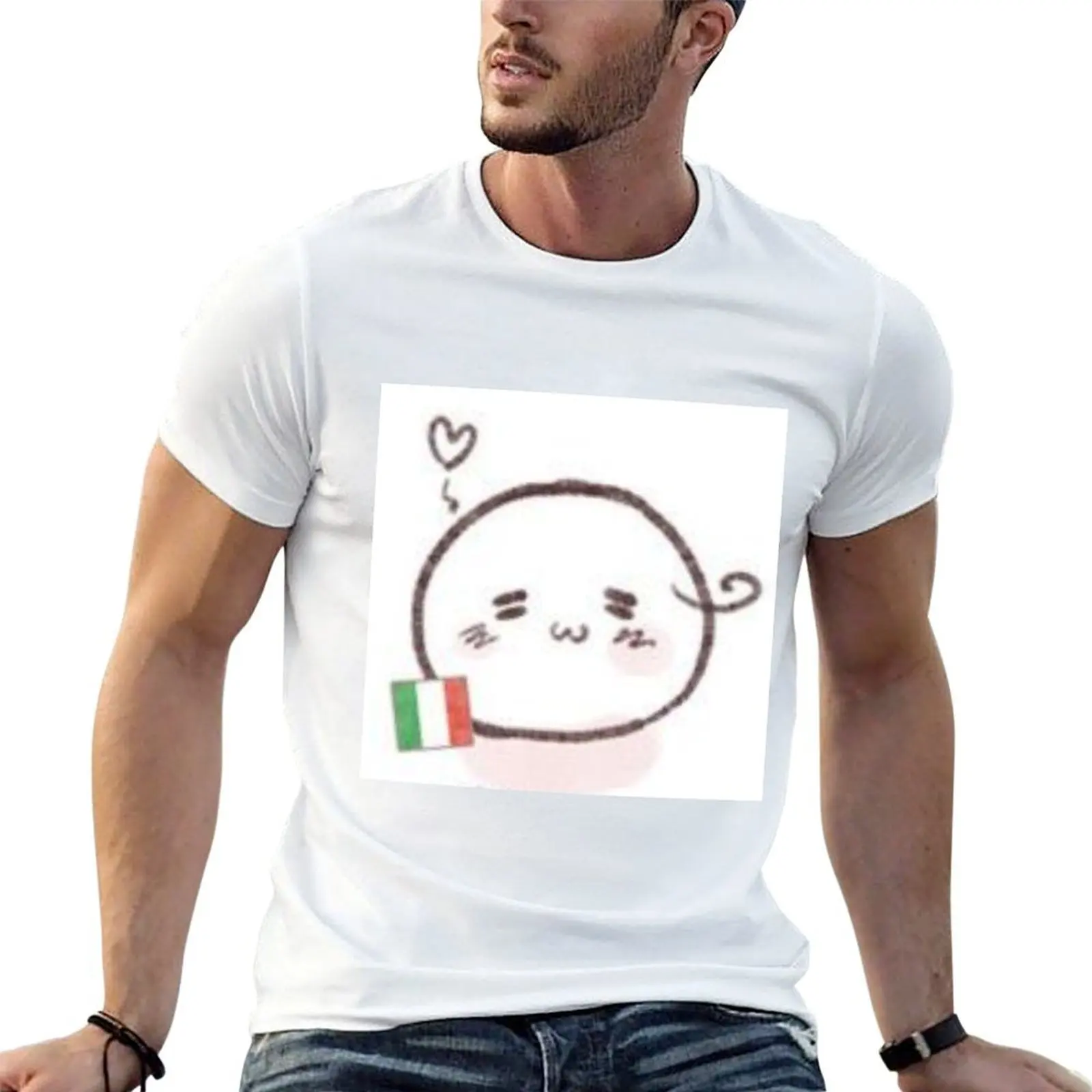 Camiseta Hetalia Italy Mochi, camiseta de algodón, paquete de camisetas con estampado personalizado, camiseta para hombre, camiseta de marca de lujo 100% algodón