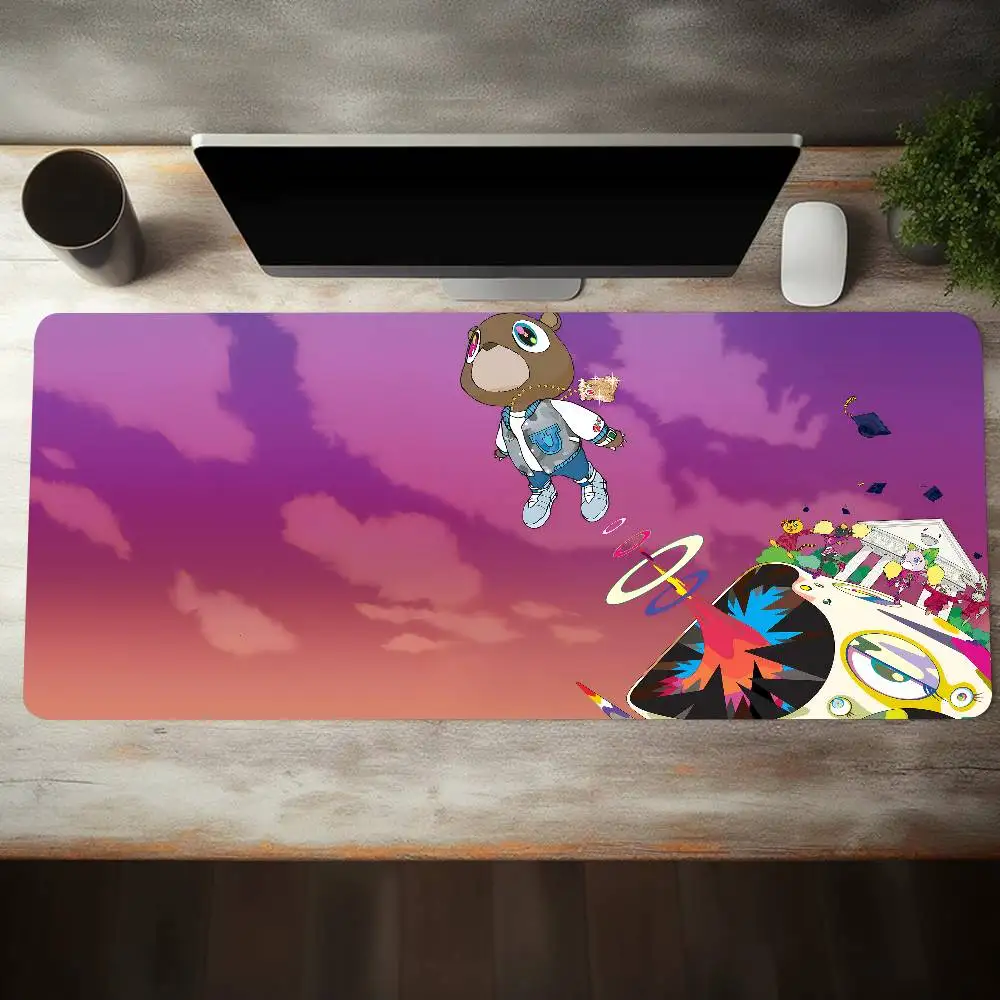 Rapper Kanye West Graduation Mouse Pad Large Gaming Keyboard Mat LockEdge Rubber Computer Office Accessories