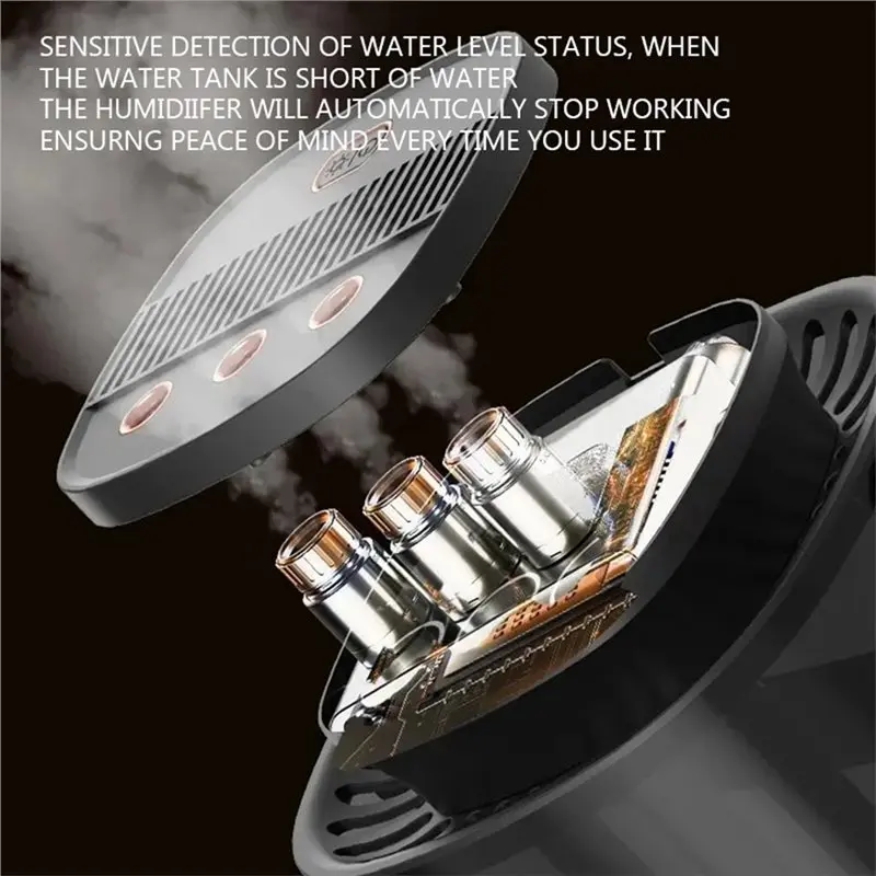 【PARTY】Home Bedroom Atomizer 3L Large Capacity Air Humidifier USB Silent Desktop Office Aroma Diffuser 3 Jet Mist Sprayer