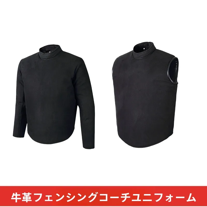 Equipement-d'escrime-en-cuir-et-toile-serie-d'epees-pour-entrainement-de-classe-et-remplacement-d'uniformes-disponible-en-versions-a-manches-longues-a-manches-courtes-et-sans-manches