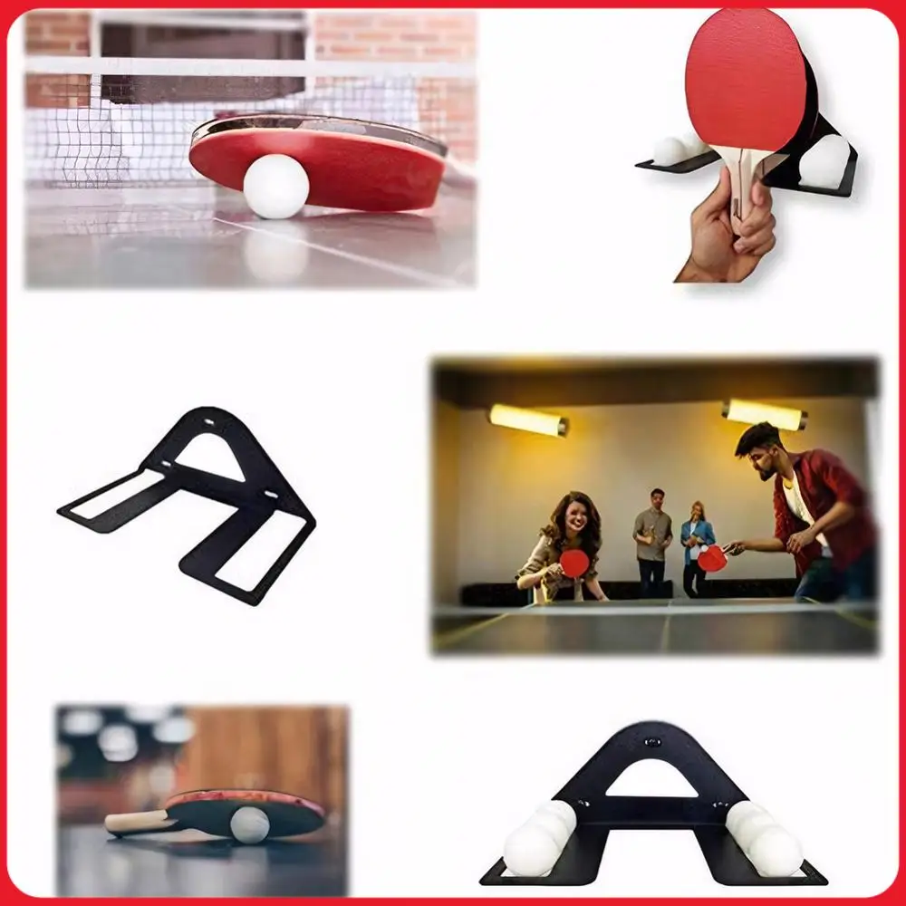 

Table Tennis Storage Shelf Ping Pong Ball Holder Wall Mounted Table Tennis Racket Ping Pong Paddle Rack for Game Room Bar Garage