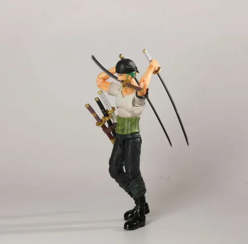 Mainan Model Koleksi Figur Aksi PVC Dapat Dipindah Sendi Anime One Piece BJD Roronoa Zoro