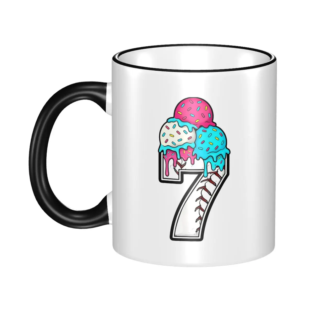 

Funny Number 7 Baseball Drip 67 Meme Coffee Mug Cute Cup For Office