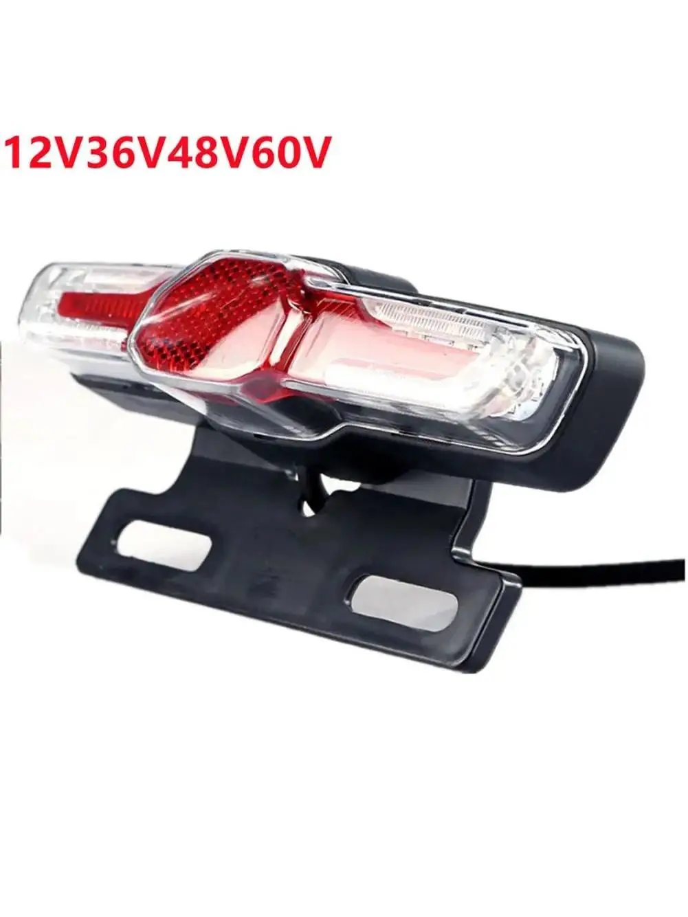 AliExpress Soverup New 12V/36V-60V Electric Bicycle Ebike Taillight Turn Signal Rear Rack Lamp Tail Light Night Traffic Warning Light Turn