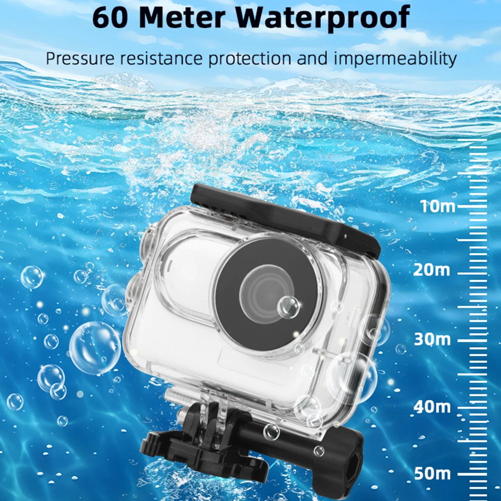 60m Waterproof Housing Case For Insta360 GO3 Camera Underwater Cover Pressure-Resistant Underwater Housing Case for Insta360 GO3