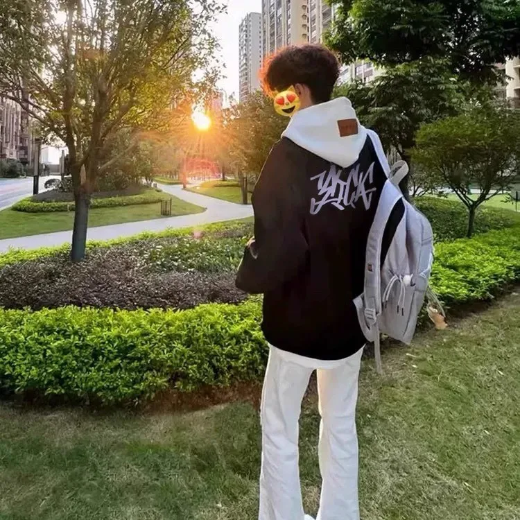 

American High Street Embroidered Flight Jaet Men's Spring Autumn Oversize Loose Baseball Coat Windproof Busin Casual