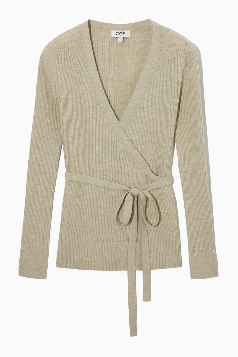 Ethereal 2024 new style of Women\'s casual wool blend tie wrap cardigan