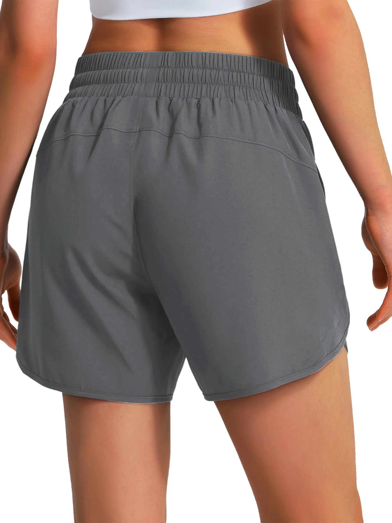 Neue Damen-Freizeit-Sportbekleidung, Sport-Laufshorts, schnelltrocknende, leichte Fitness-Shorts mit Reißverschluss, Sportshorts. – Detail 20