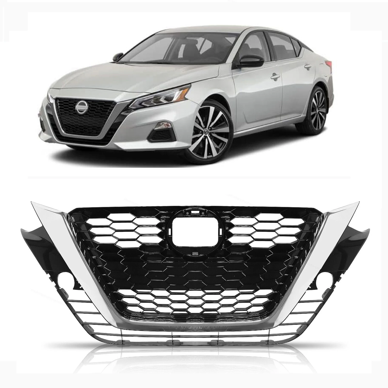 

Передняя хромированная решетка бампера для Nissan Altima 2019-2021 NI1200292 62310-6CA1A