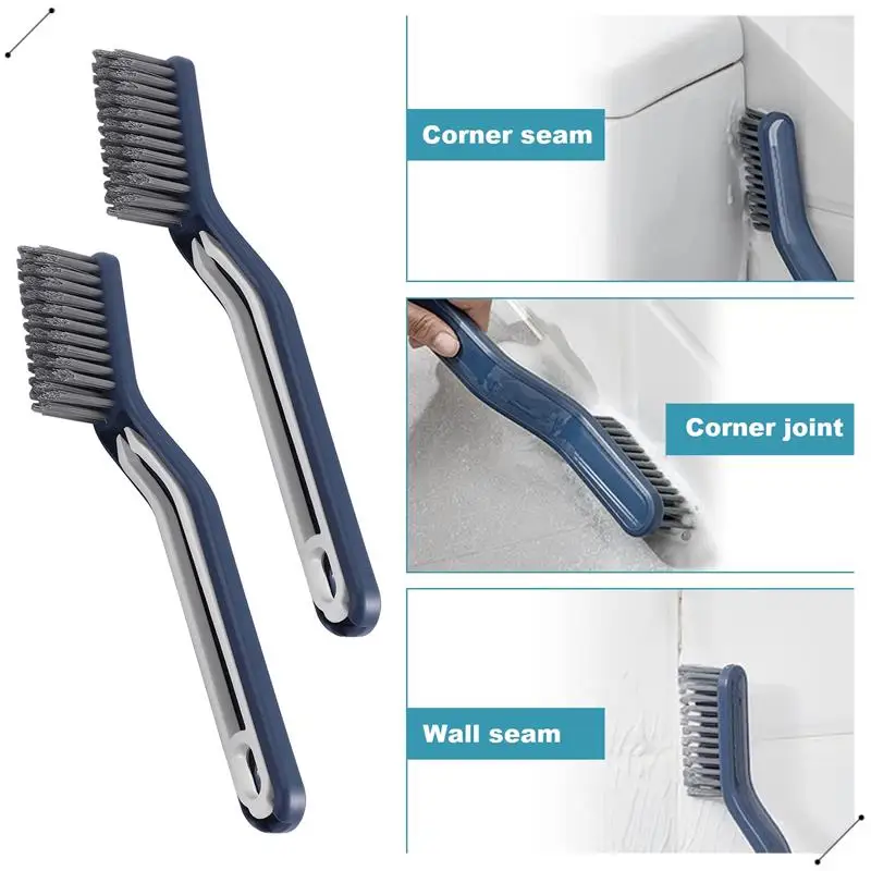 Multifunctional Floor Seam Brush, 2-In-1 Cleaning Brush, Floor Seam Brush, Cleaning Brush For Bathroom Space With Clip