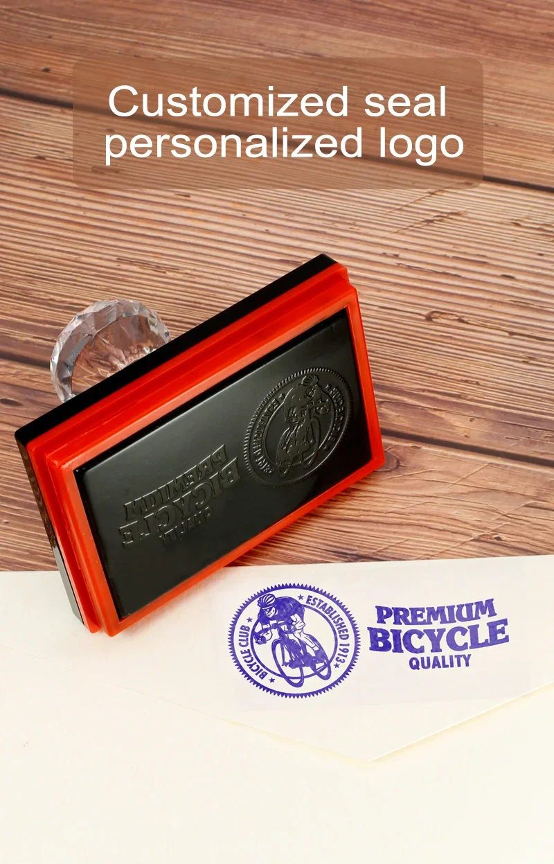 ختم حساس للضوء مخصص مع شعار ، ختم دائري ومستطيل محفور ، شعار ذرة #6