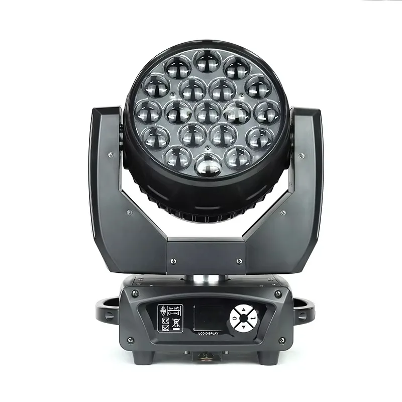 19x15W RGBW LED Bee Eye Moving Head Zoom Stage Light Audio Activated DJ Wedding Bar Party Lighting