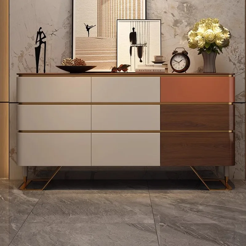 

living room and household integrated wall bar counter, small apartment rock slab countertop tea cabinet storage cabinet