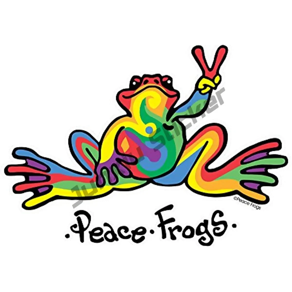 Frogs Car Sticker Outdoor Rated Vinyl Decal for Windows Bumpers Laptops or Crafts Decor