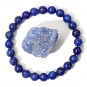 Gebrittes Armband Naturstein, elastische Armbänder, Tigerauge, Lazuli Lapis, Amethysts, Reiki, Quarz, Mineral 6 Hauptverkäufe elastische Armbänder - №1