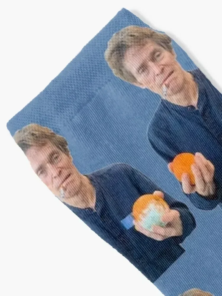 willem dafoe holding 2 moldy oranges Socks Non-slip happy Men's Socks Women's