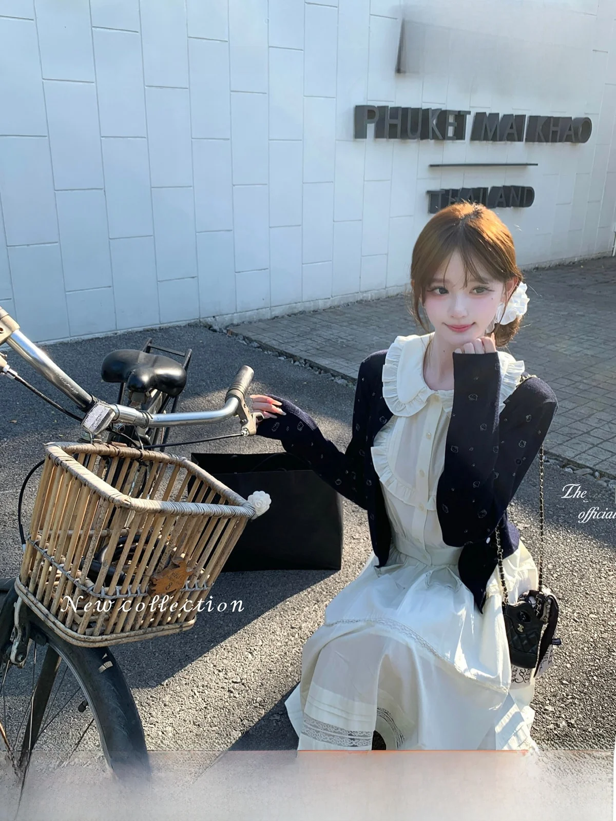 

Cute Natural Lazy Doll Collar Sleeveless Lace Shirt Half Skirt Two Piece Set Women's Fashion Spring Cotton Blend Gown