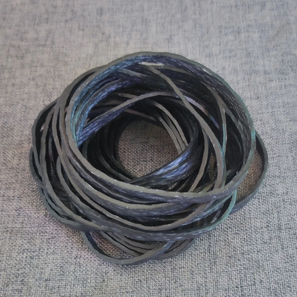 60 Stück schwarzes großes Gummiband 6 cm/2,4 Zoll dehnbare robuste Gummiringe hochelastische Gummi-Gummibänder Verpackung