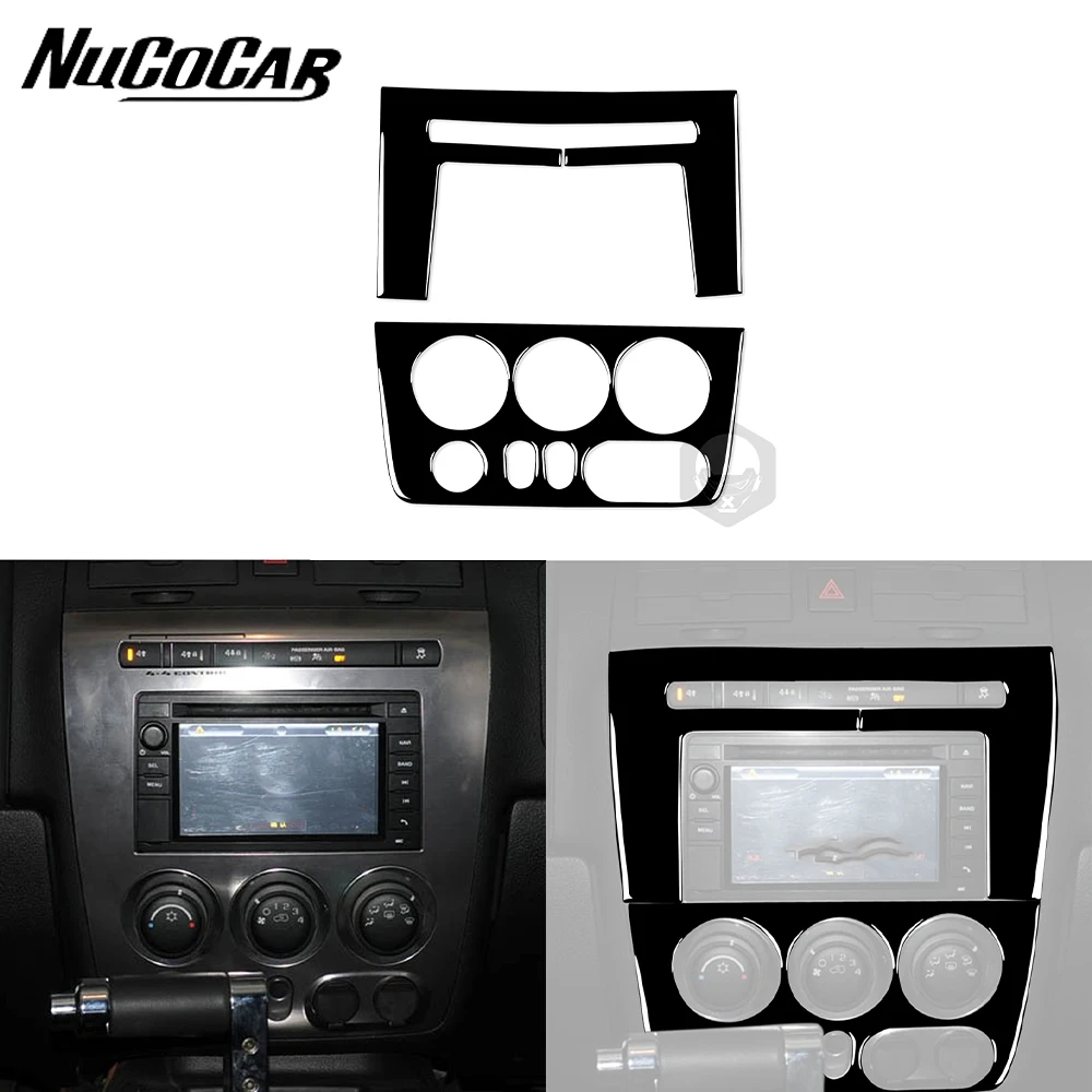 For Hummer H3 06-10 Piano Black Central Navigation Air Conditioning Control Panel Car Interior Accessories Decorative Stickers