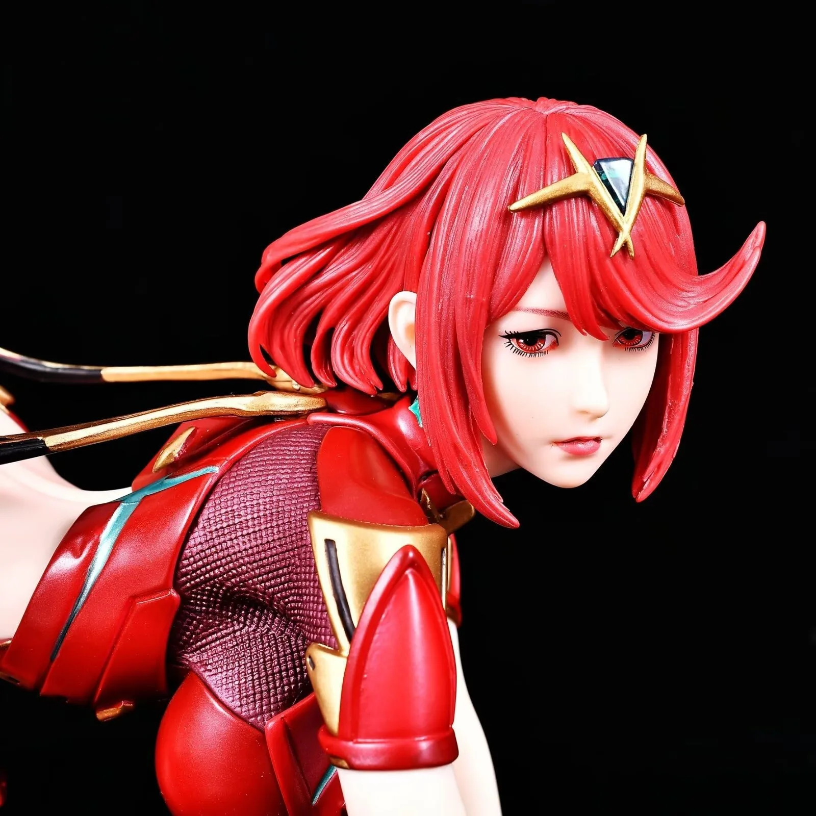 Bandai Pretty Girl Handmade Xenoblade GK Flame Holy Grail Pyro Flame Double Headed Carving Party Pose Anime Model Ornament