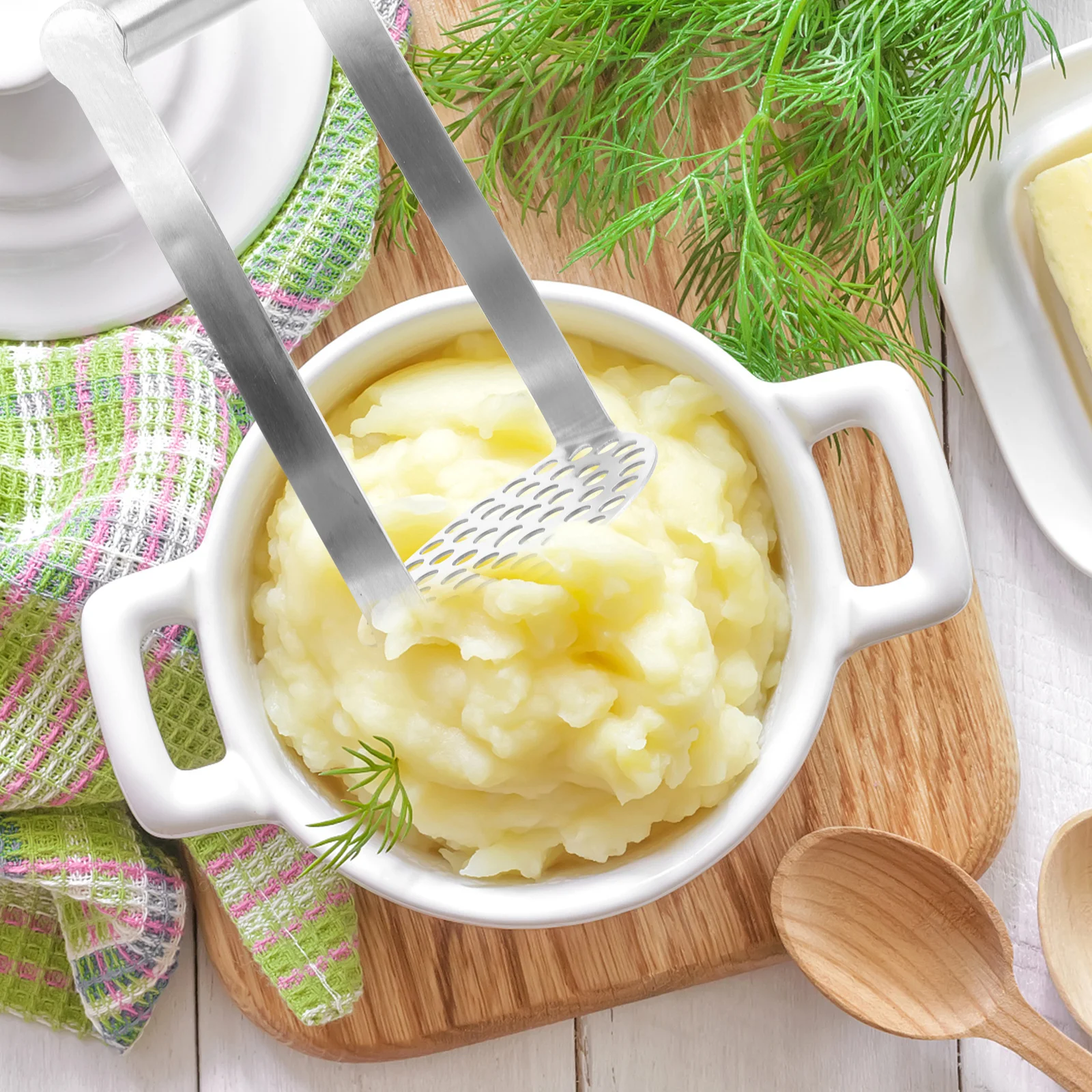 

Stainless Steel Potato Ricer Manual Food Press For Mashing Potatoes Vegetables Fruits Camping Kitchen Tool Vegetable